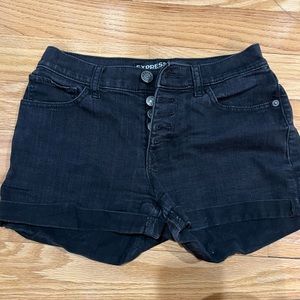 High waisted black shorts